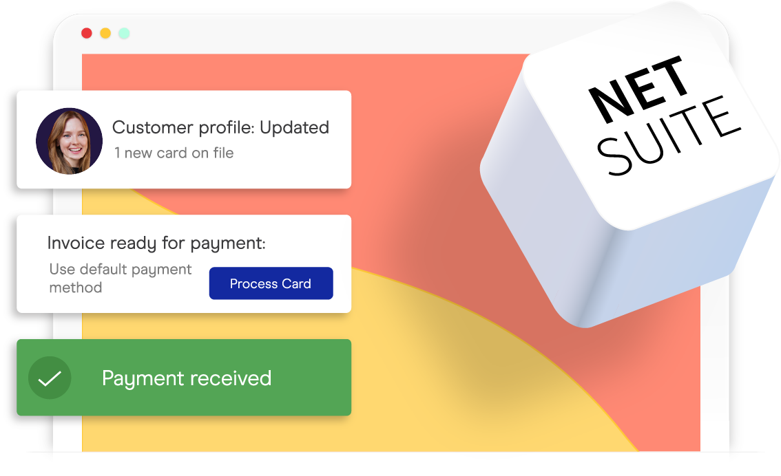 netsuite above the fold accepting credit card payments inside of netsuite