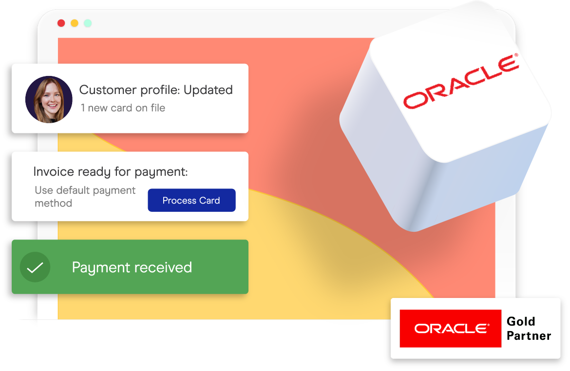 oracle accepting credit card payments inside of oracle