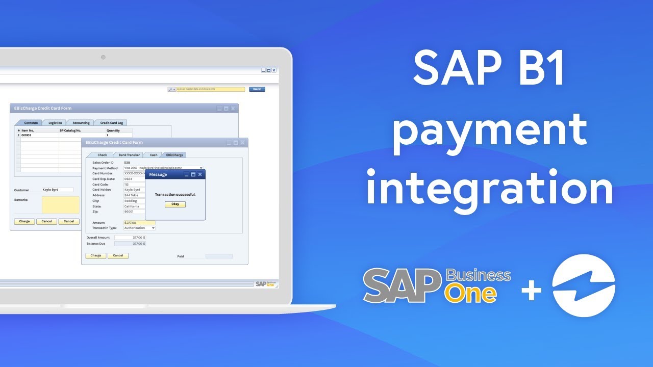 credit card processing in sap business one ebizcharge