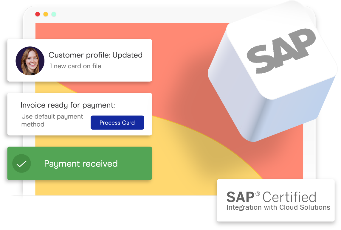 sap above the fold accepting credit cards inside SAP