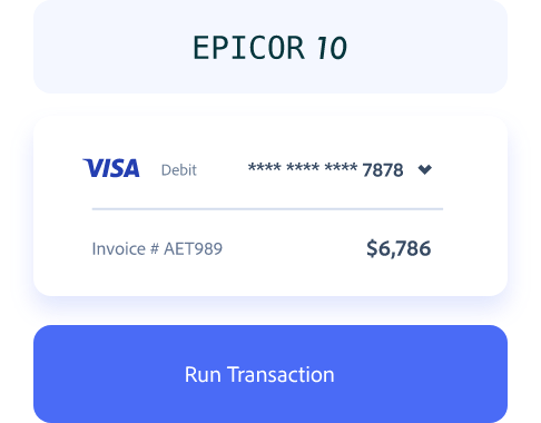 Epicor 10 payment processing