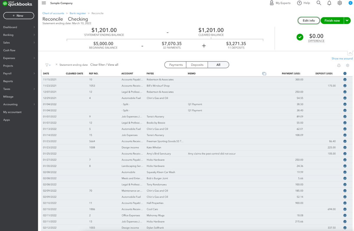 How to Reconcile a Bank Statement in QuickBooks Online