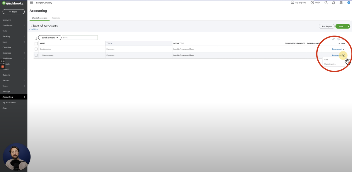 How to merge accounts in quickbooks online