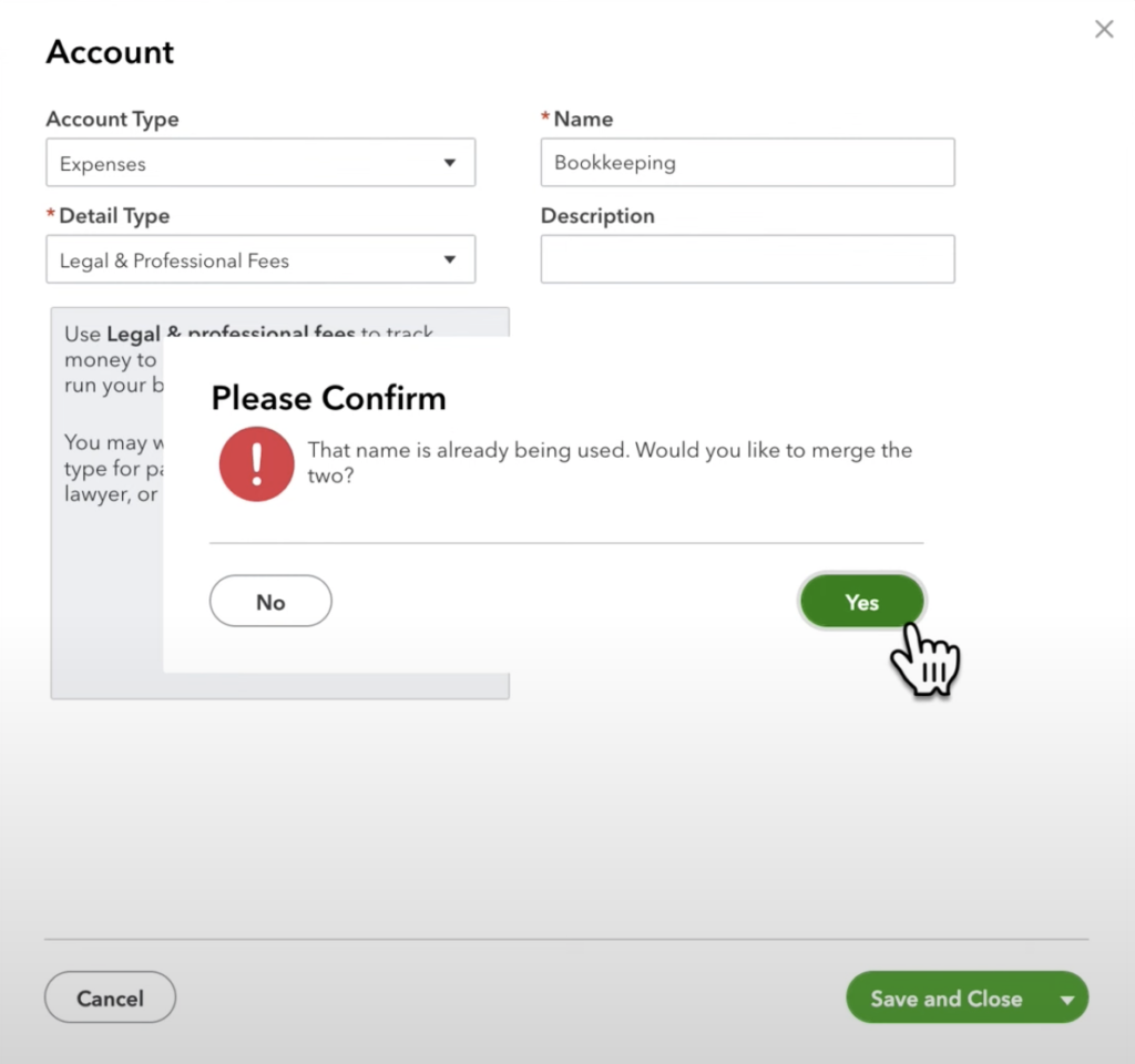 How to merge accounts in QuickBooks Online