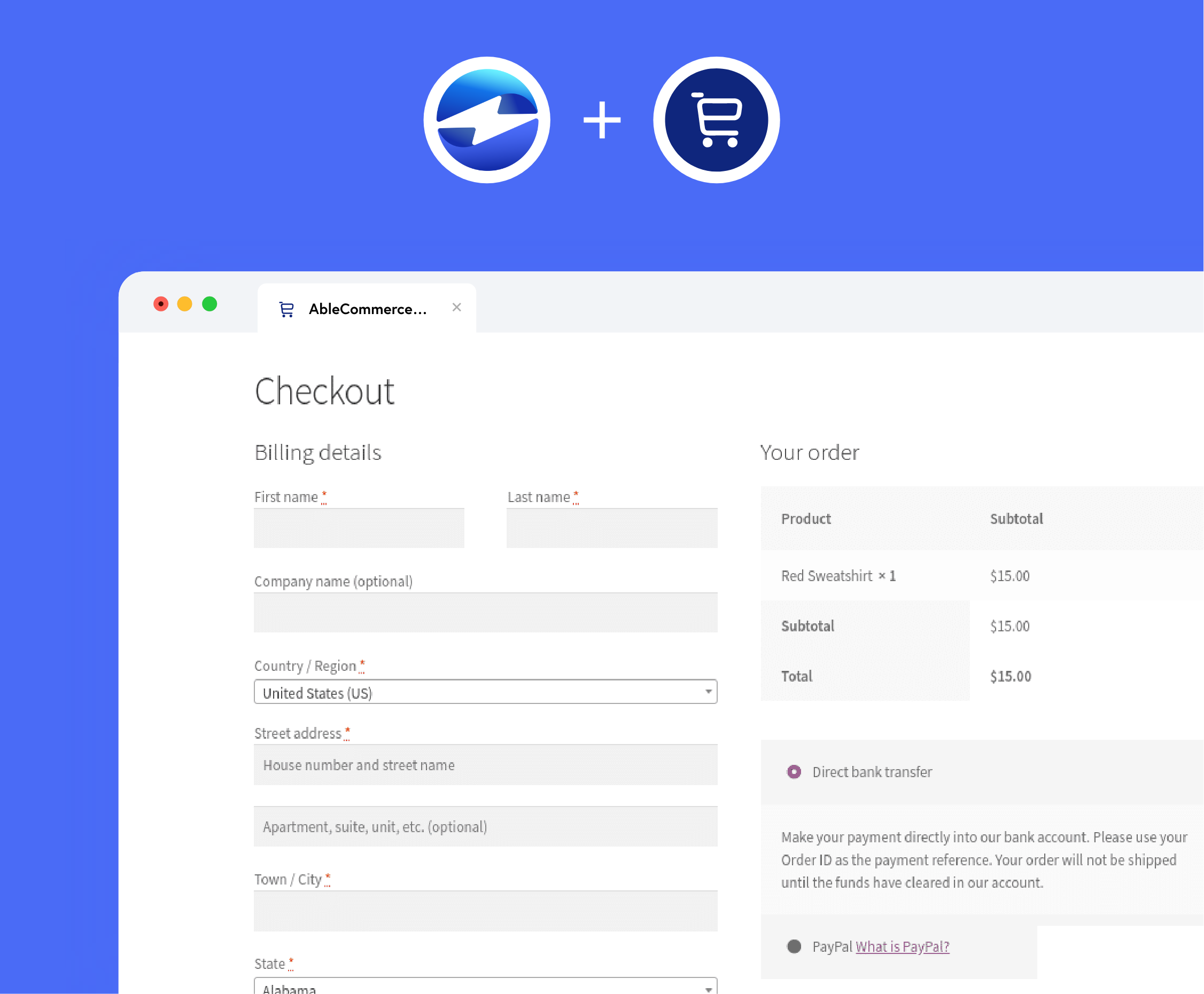 AbleCommerce Payment Integration