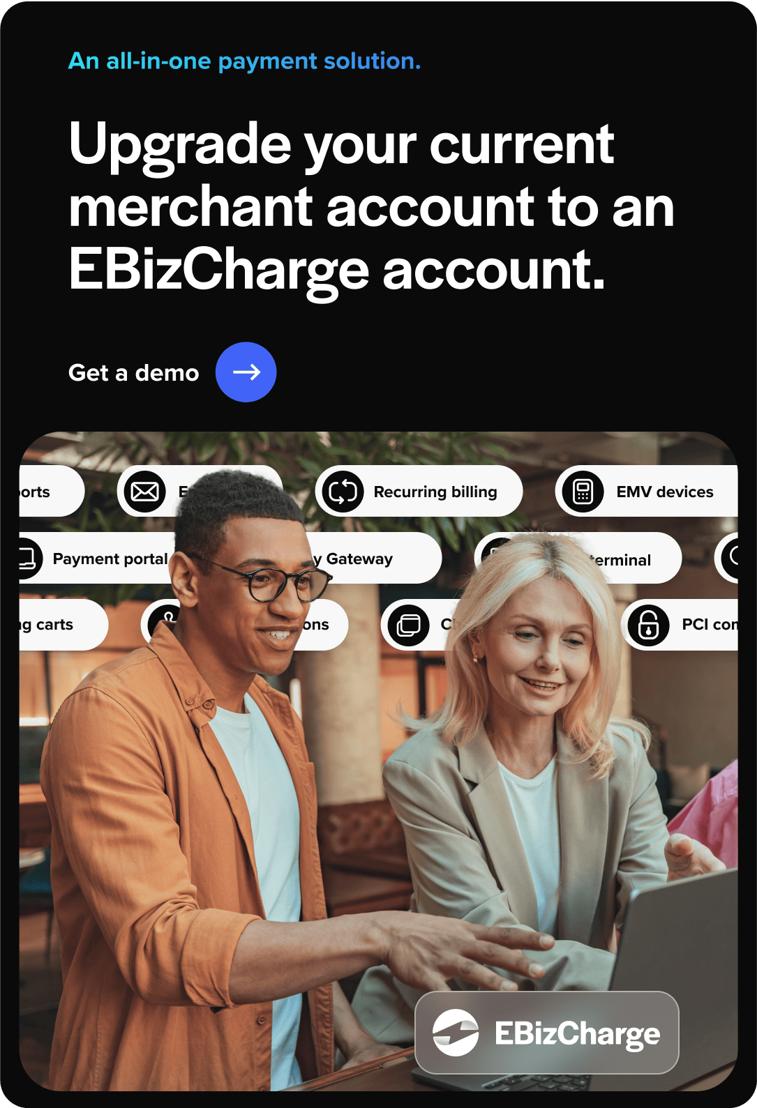 Upgrade to an EBizCharge Merchant account today