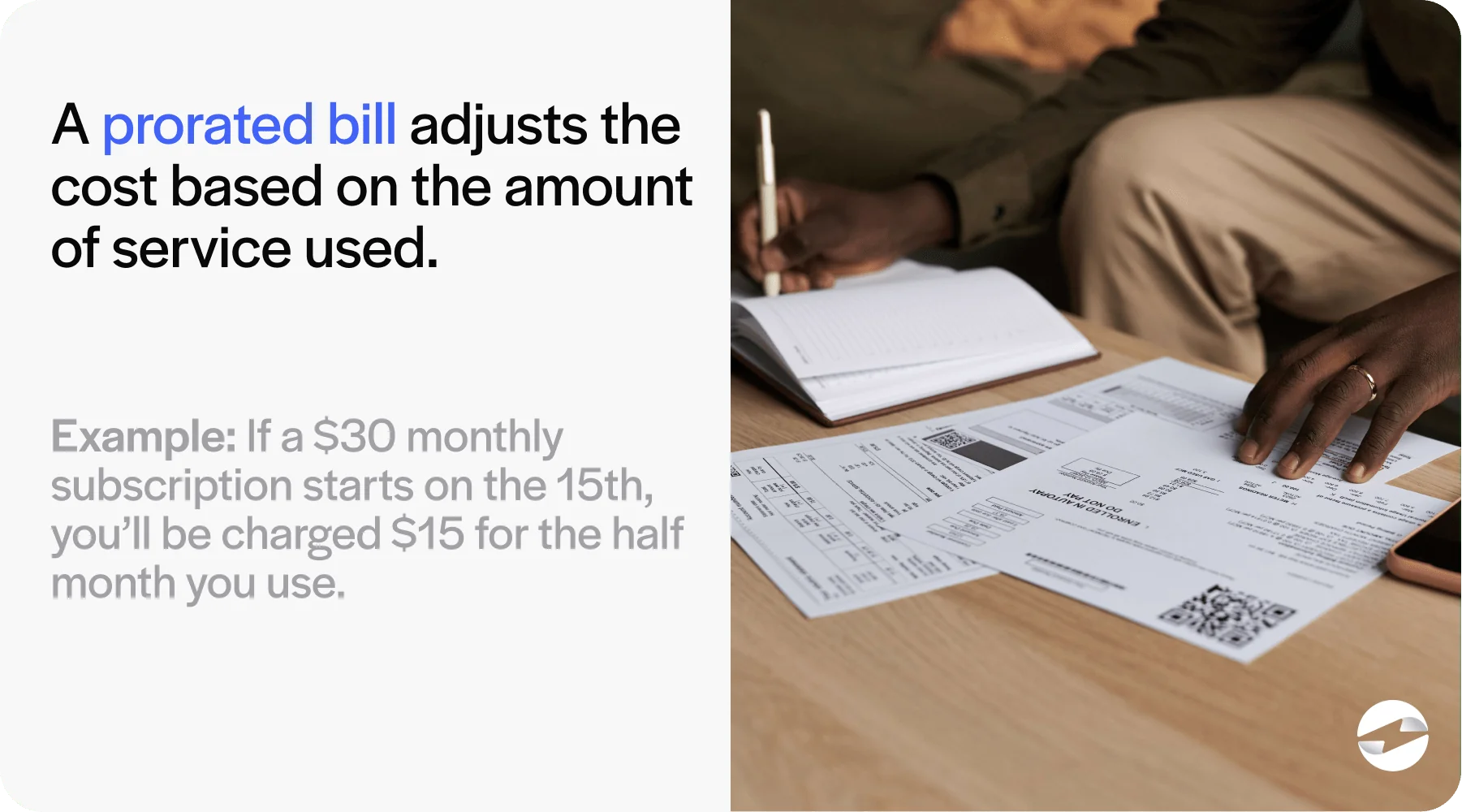 prorated bill meaning and example