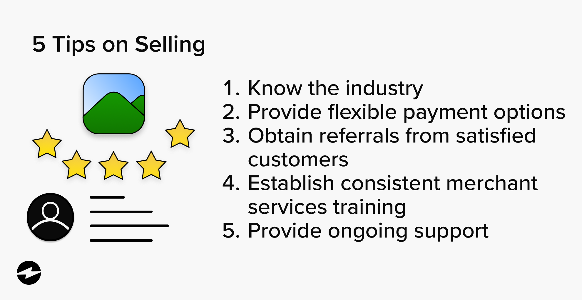 5 tips on selling merchant services