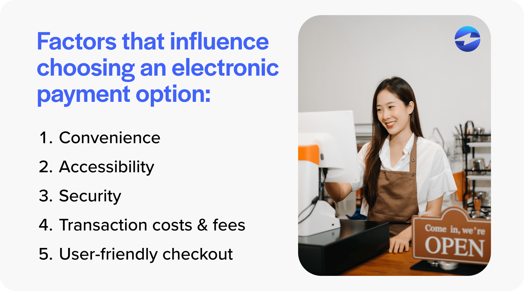 choosing an electronic payment option 