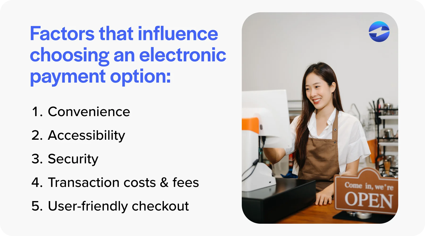 choosing an electronic payment option