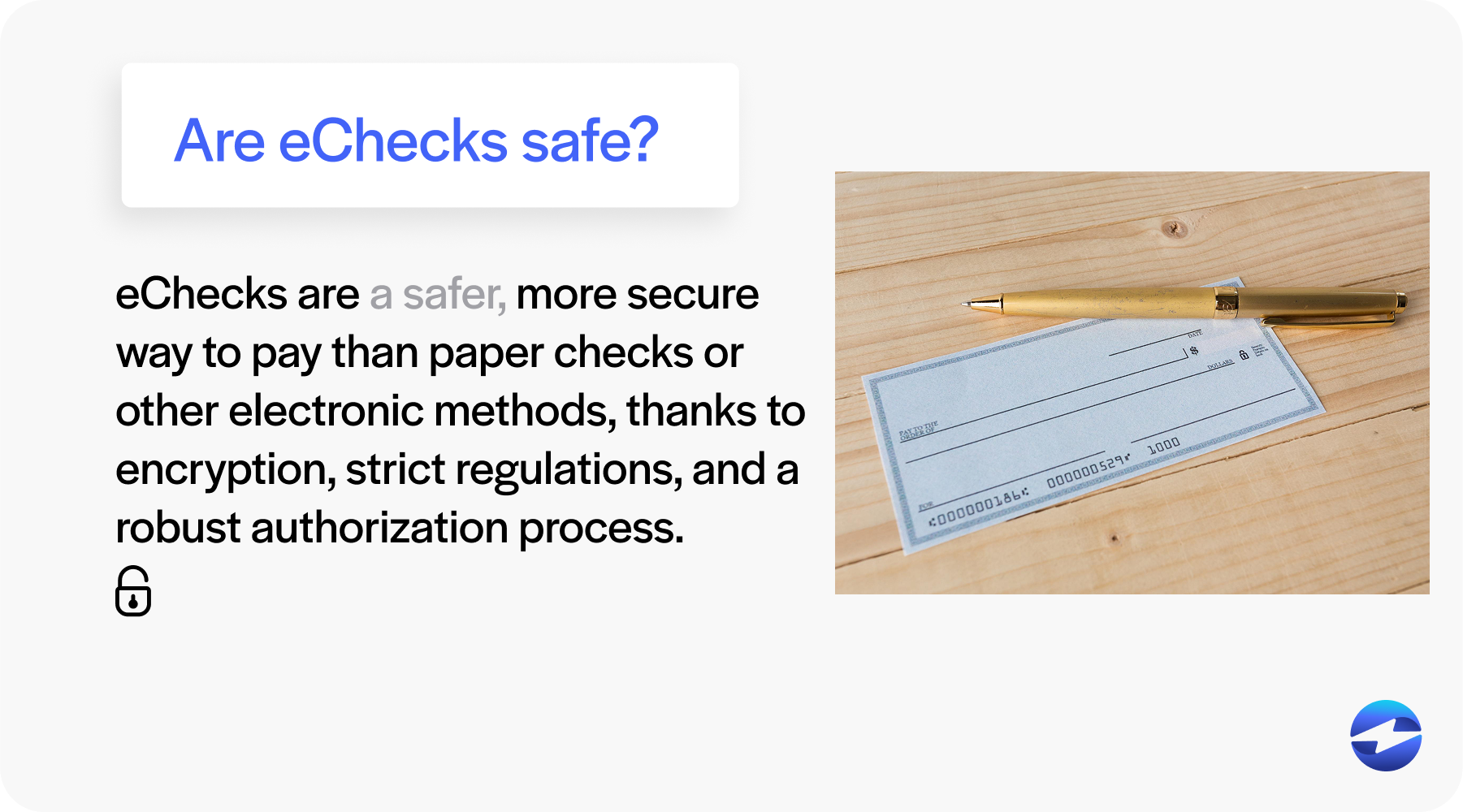 Are eChecks safe