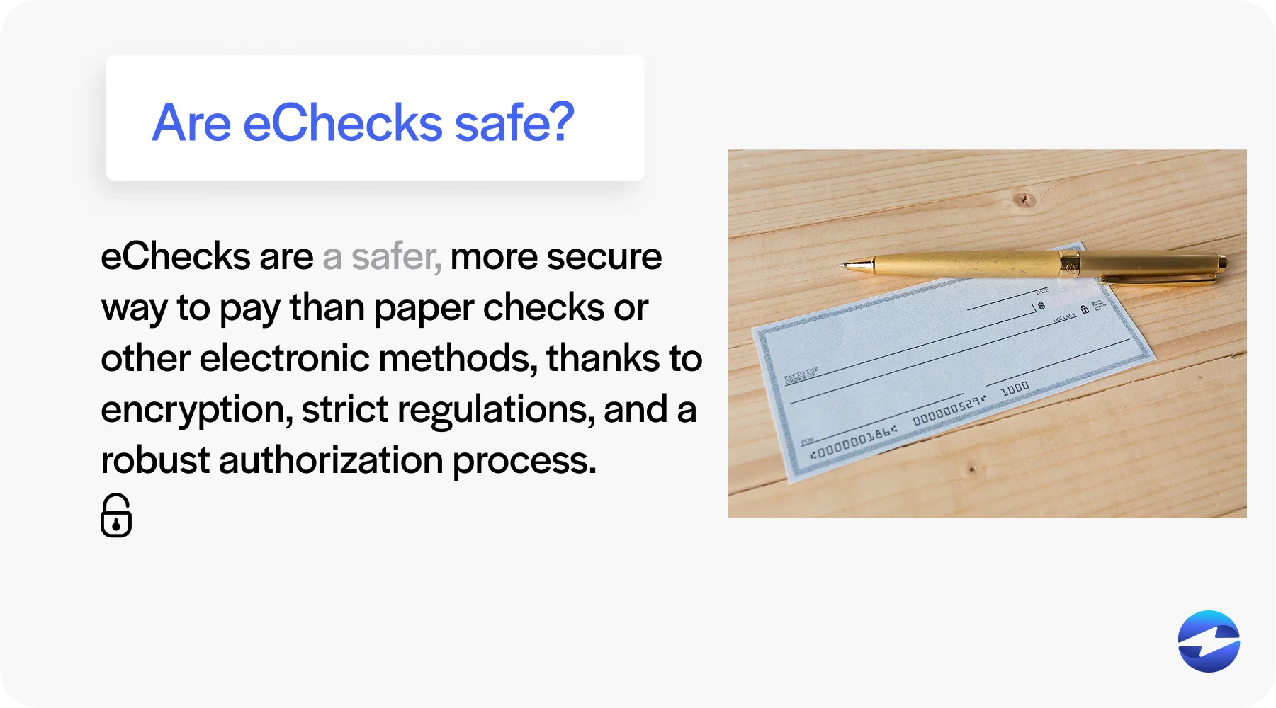 Are eChecks safe