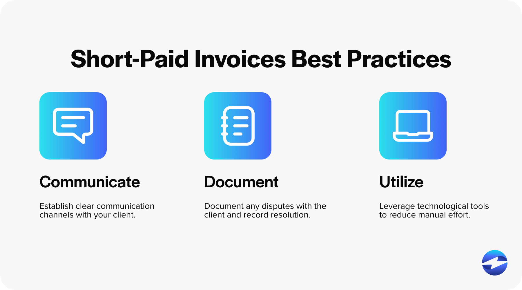 short payment invoicing best practices