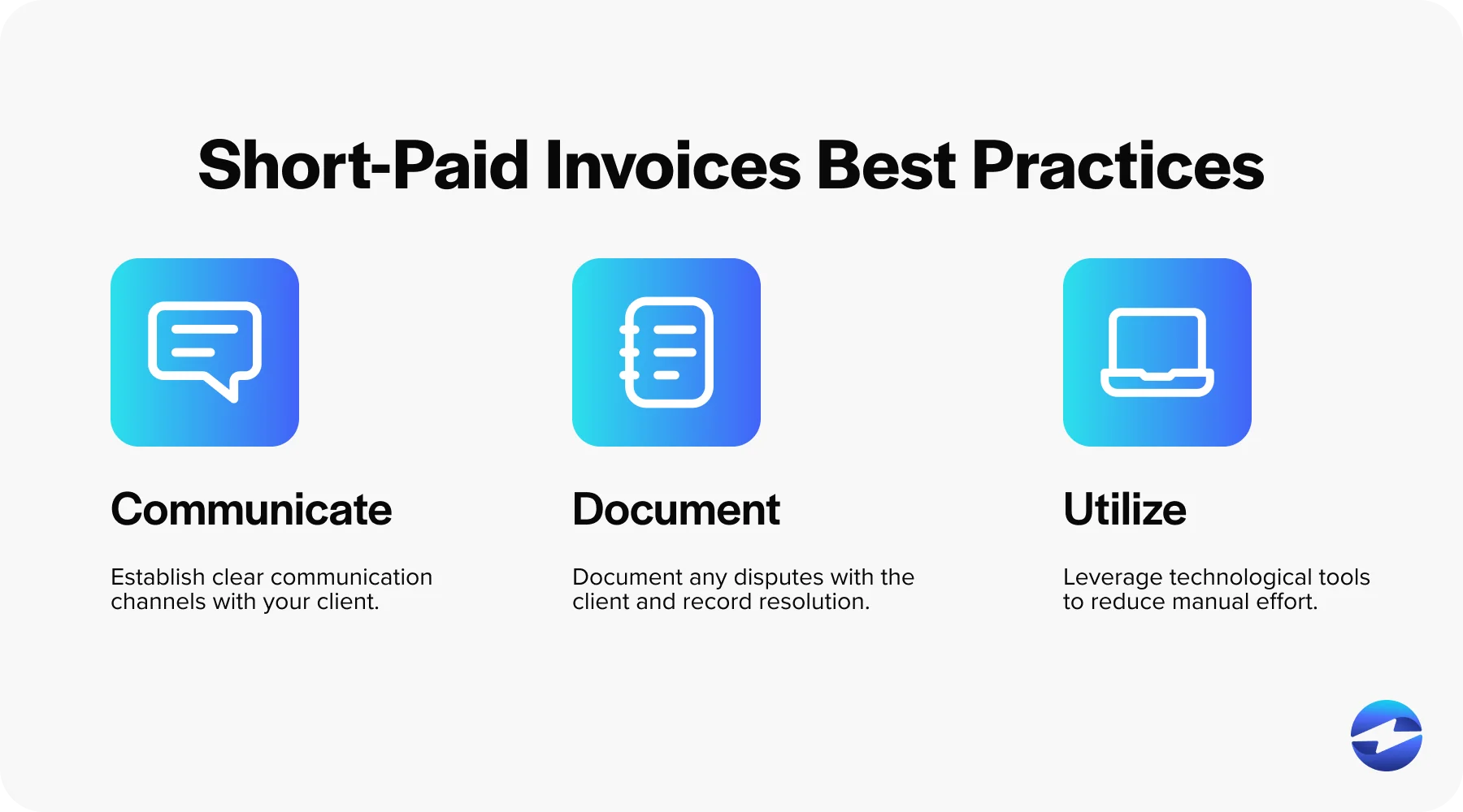 short payment invoicing best practices