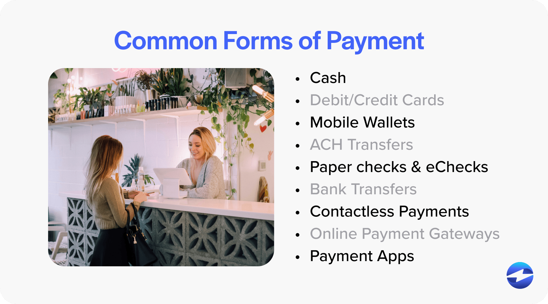 popular payment options