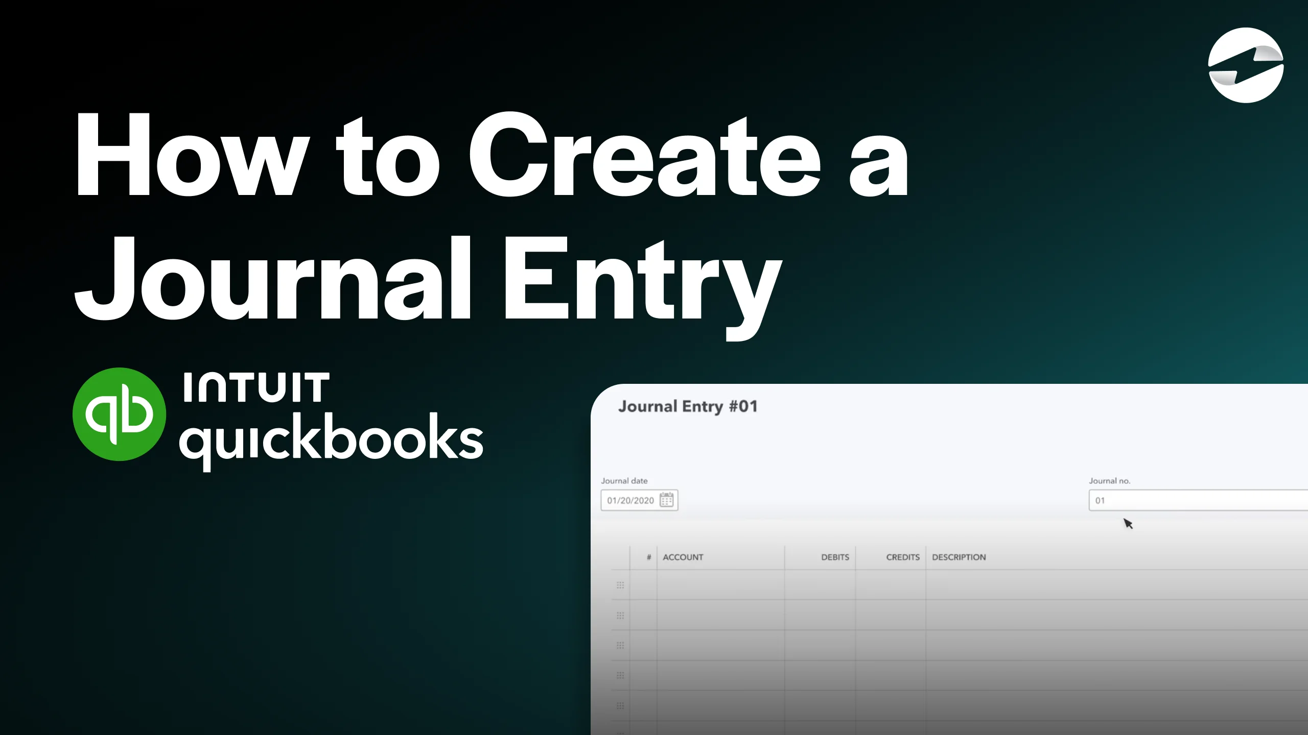 How to Create a Journal Entry - Quickboooks