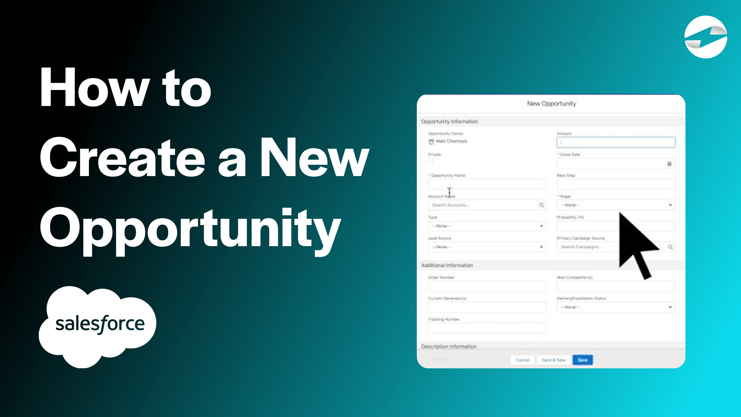 How to Create a New Opportunity - Salesforce