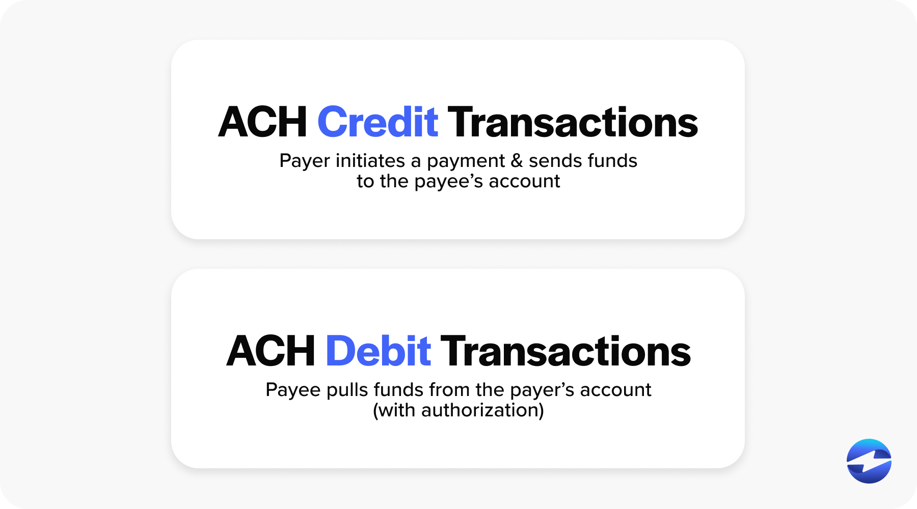ach credit vs ach debit