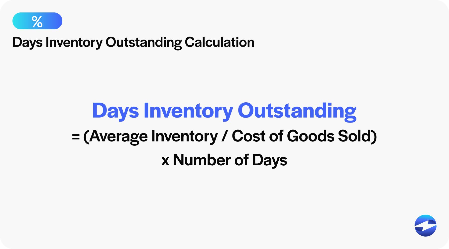 Days inventory outstanding calculation 