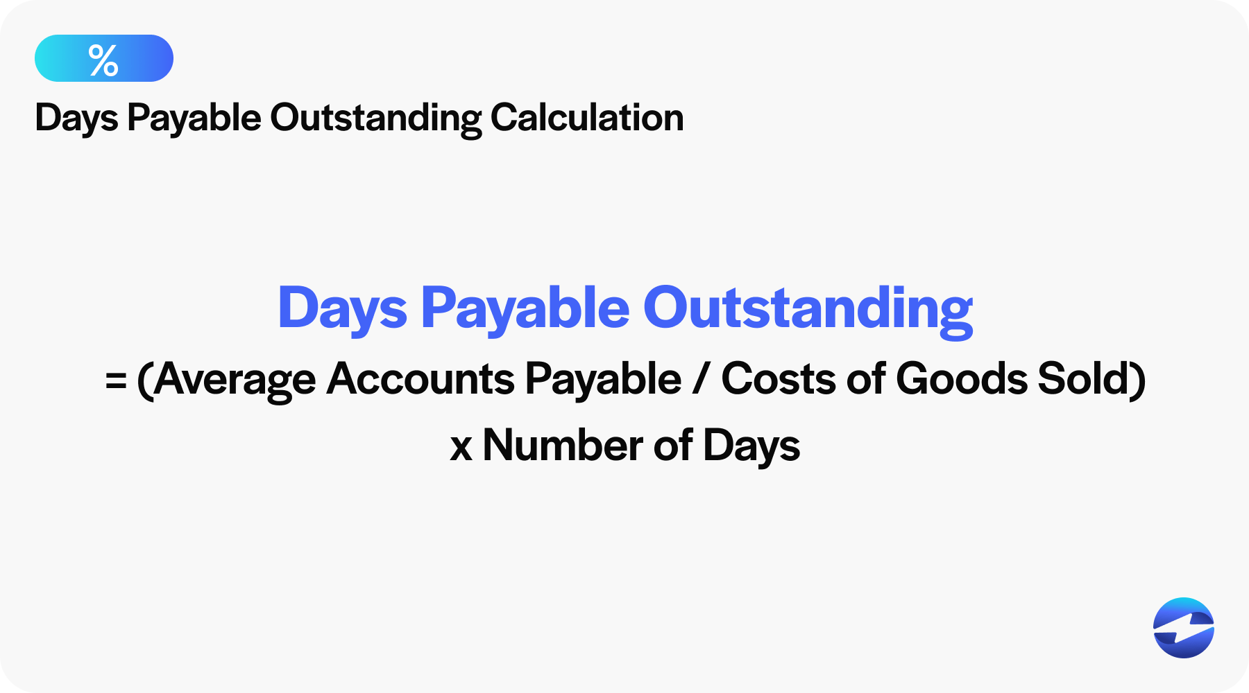 Days payable outstanding calculation 