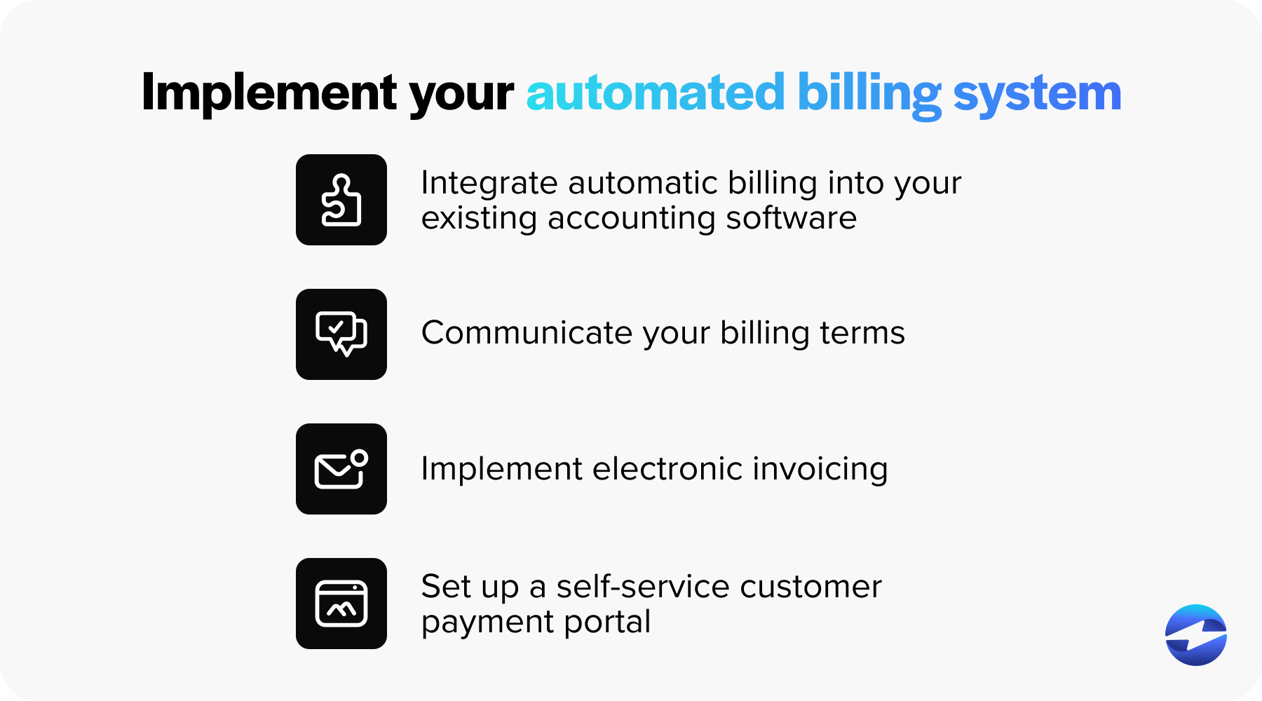 implementing an integrated billing system