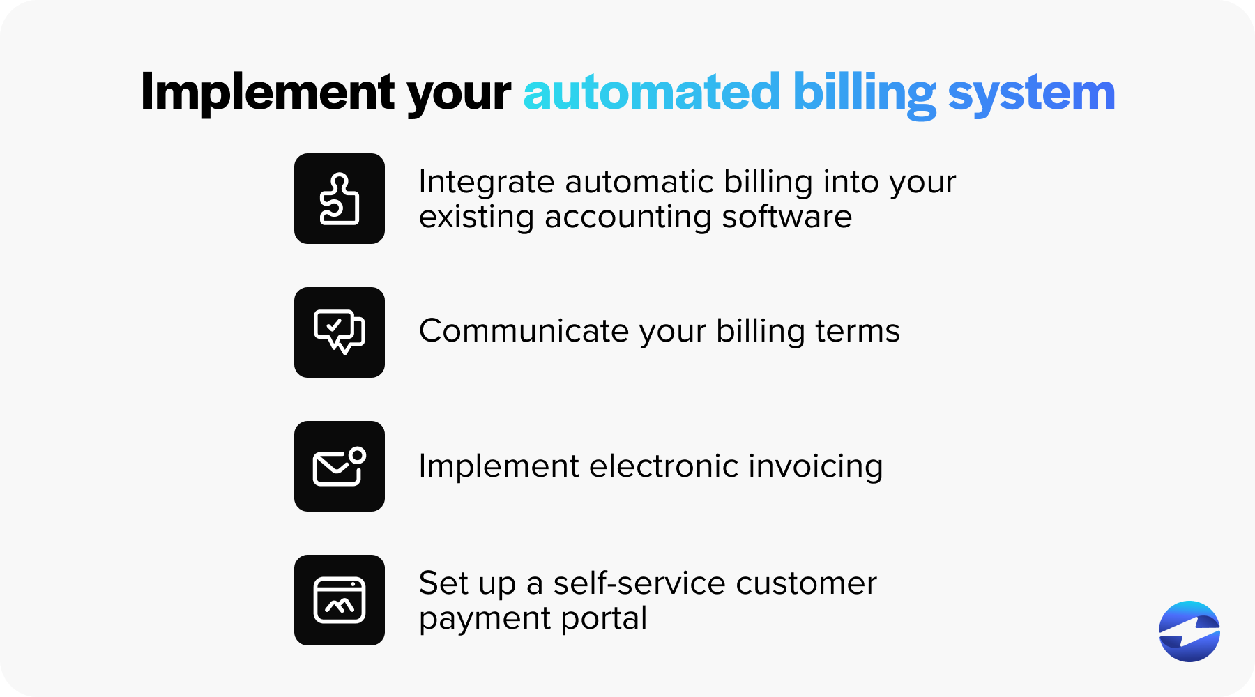 implementing an integrated billing system