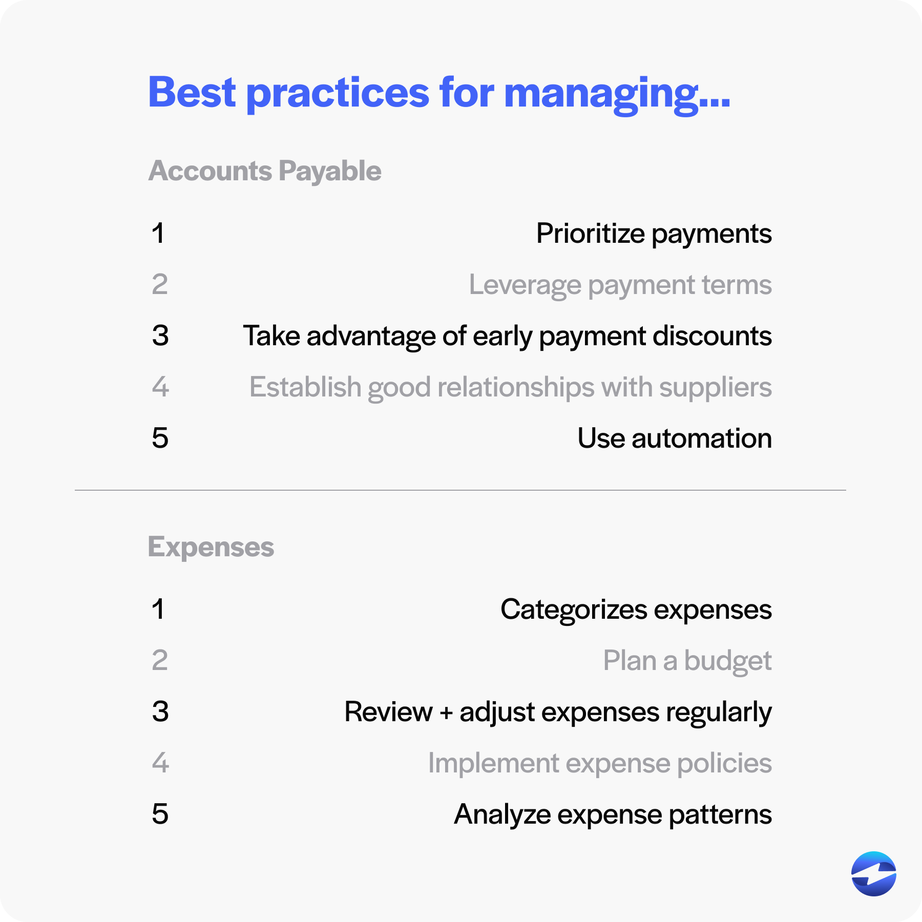 managing accounts payable and expenses 