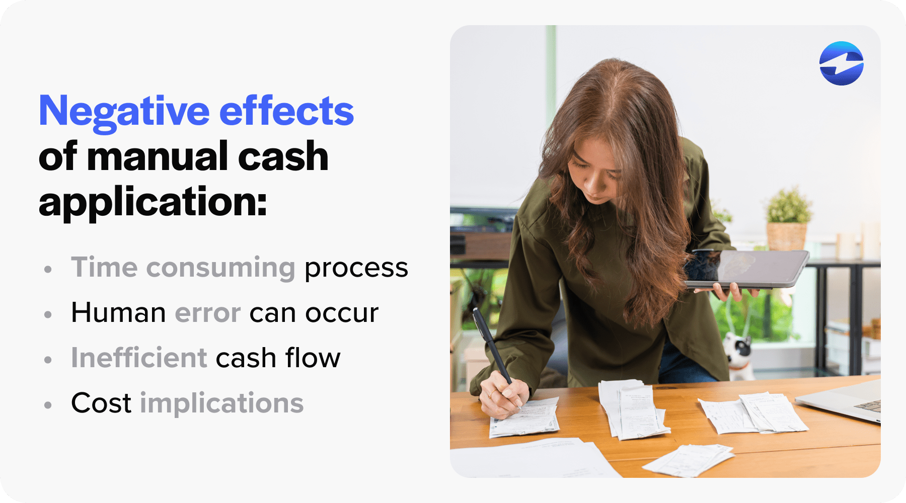 cash application negative effects 