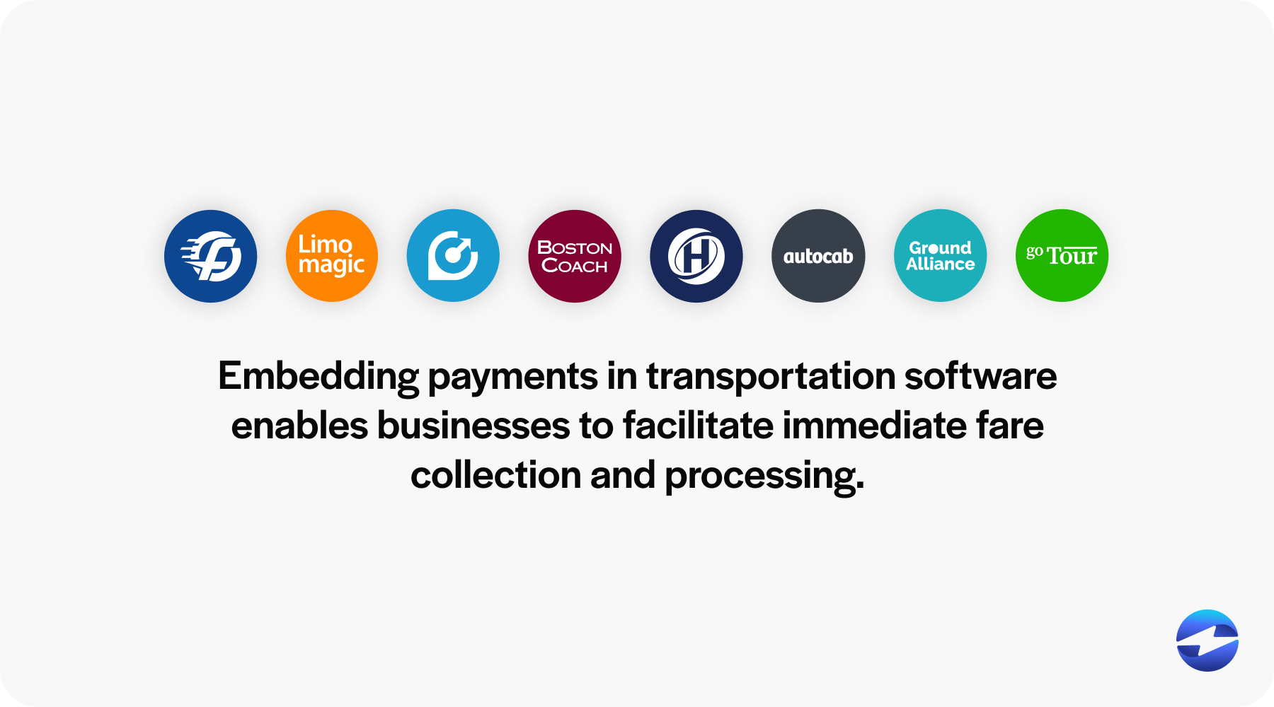 Embedding payments in transportation software