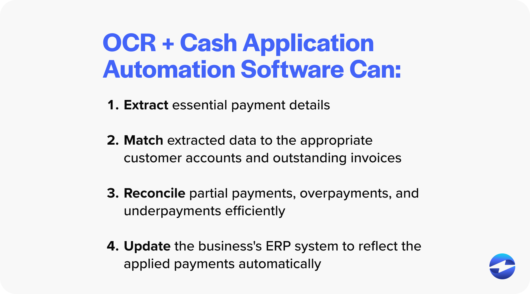 Cash application + OCR