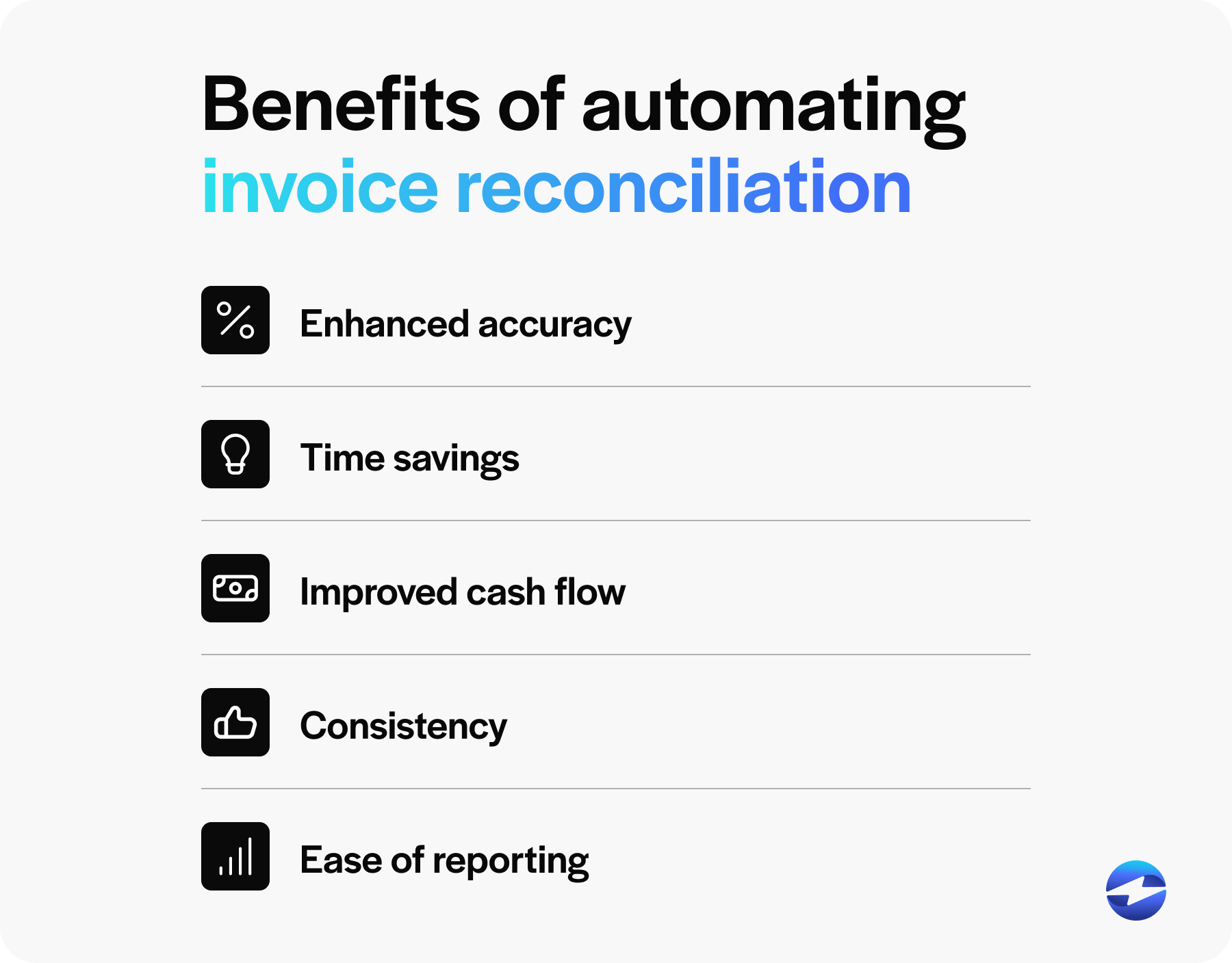 Benefits of automating invoice reconciliation