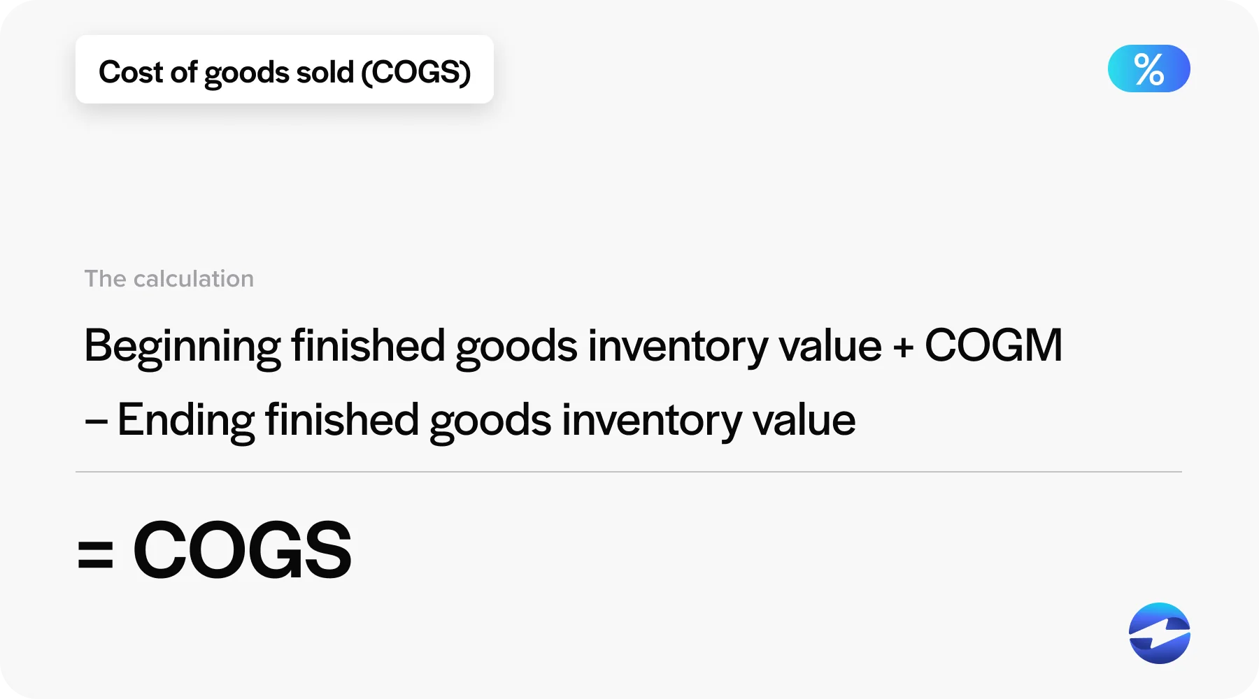 Cost of Goods Sold equation
