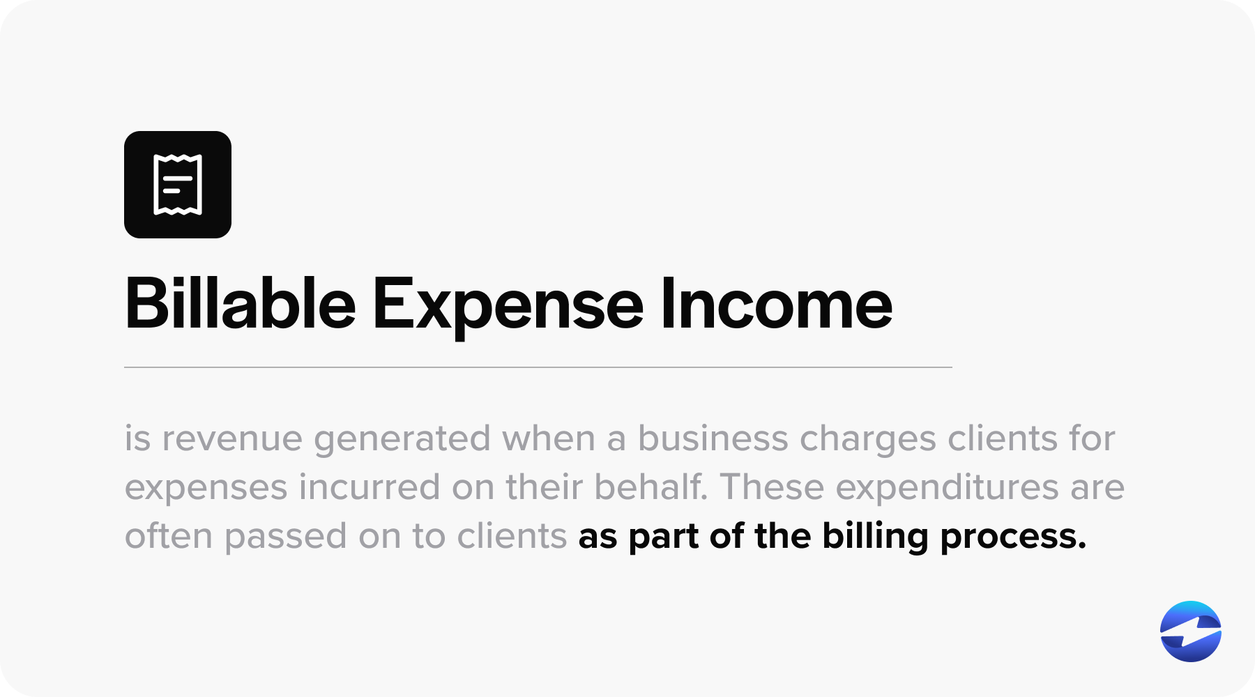 billable expense income meaning