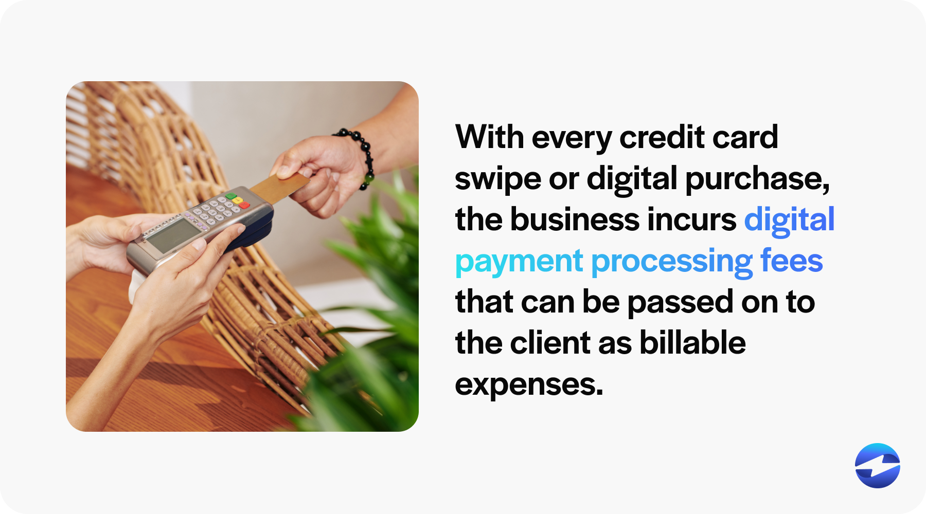 Digital payment processing fees