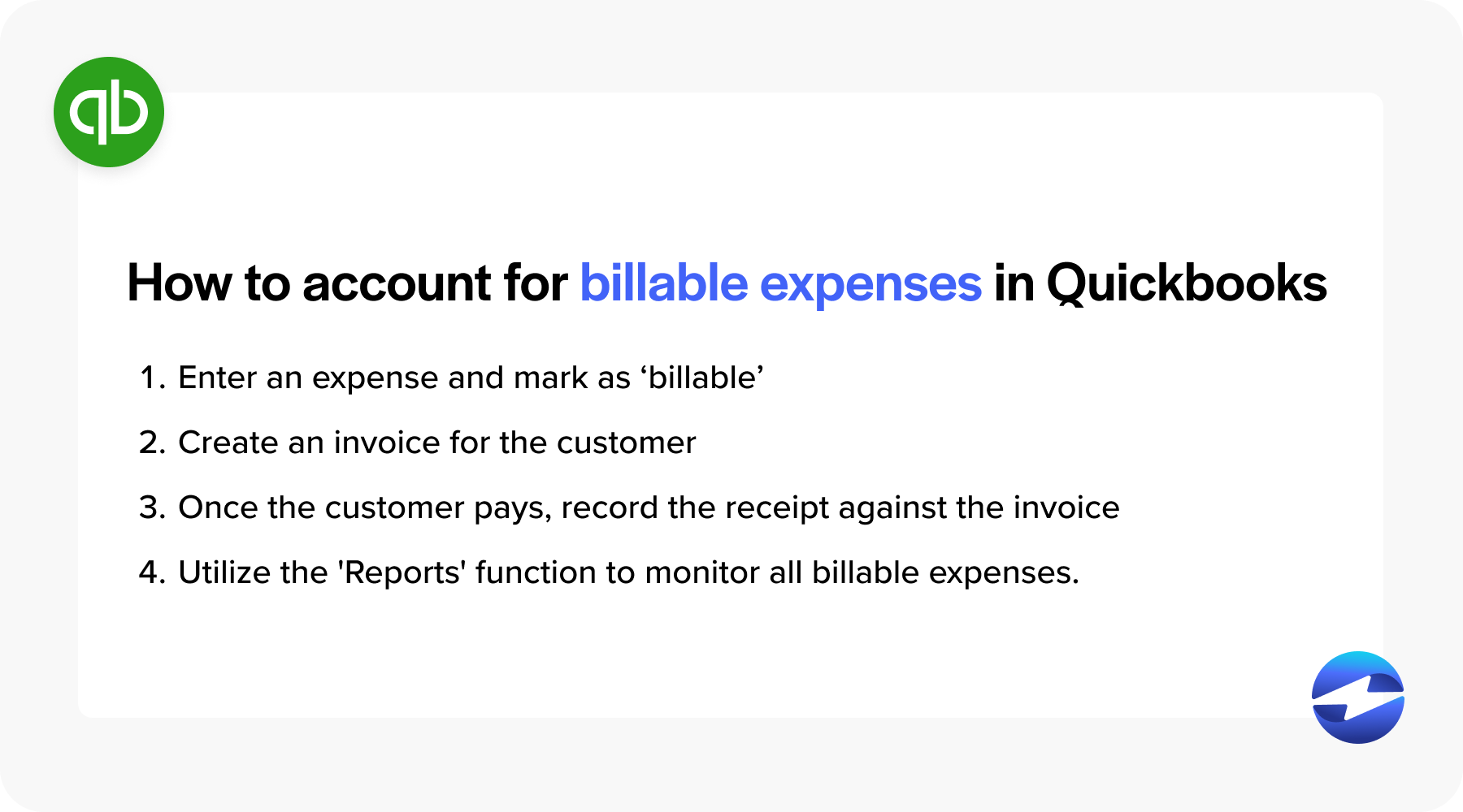 billable expense income quickbooks