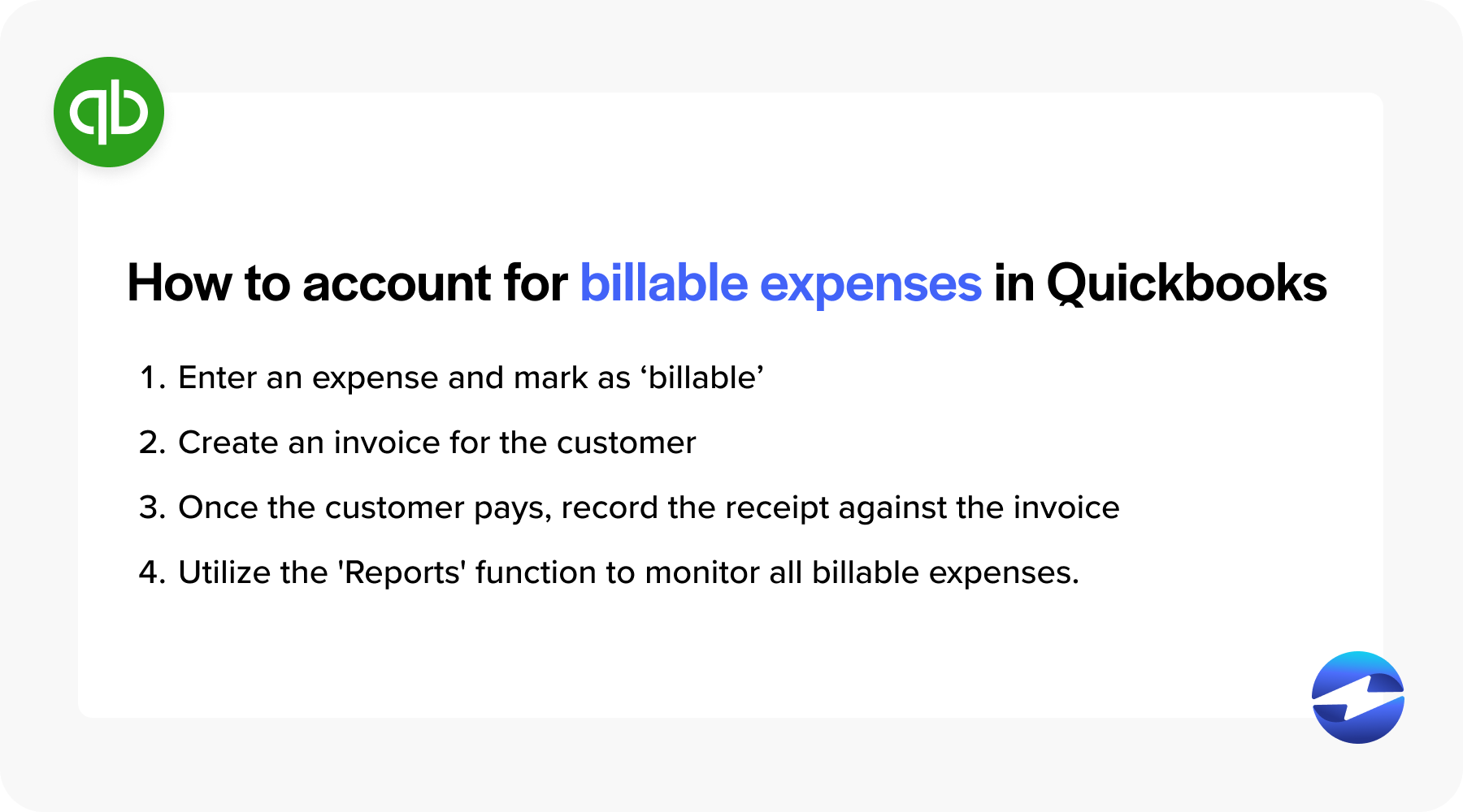 billable expense income quickbooks
