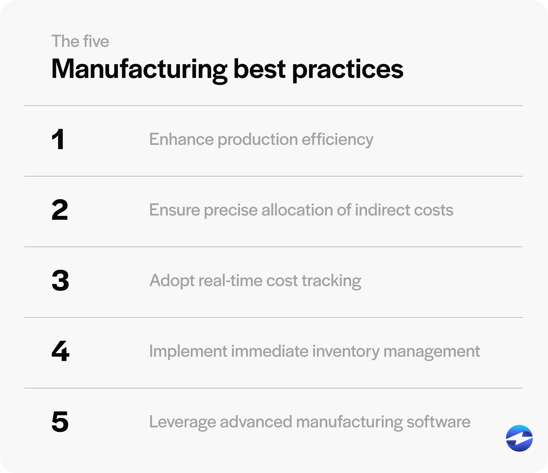 5 manufacturing accounting best practices