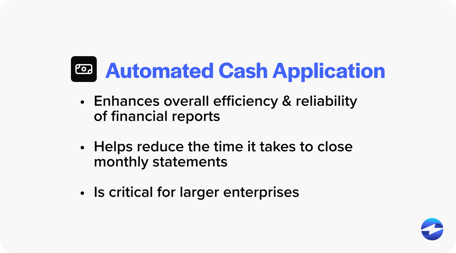 Automated cash application within epicor