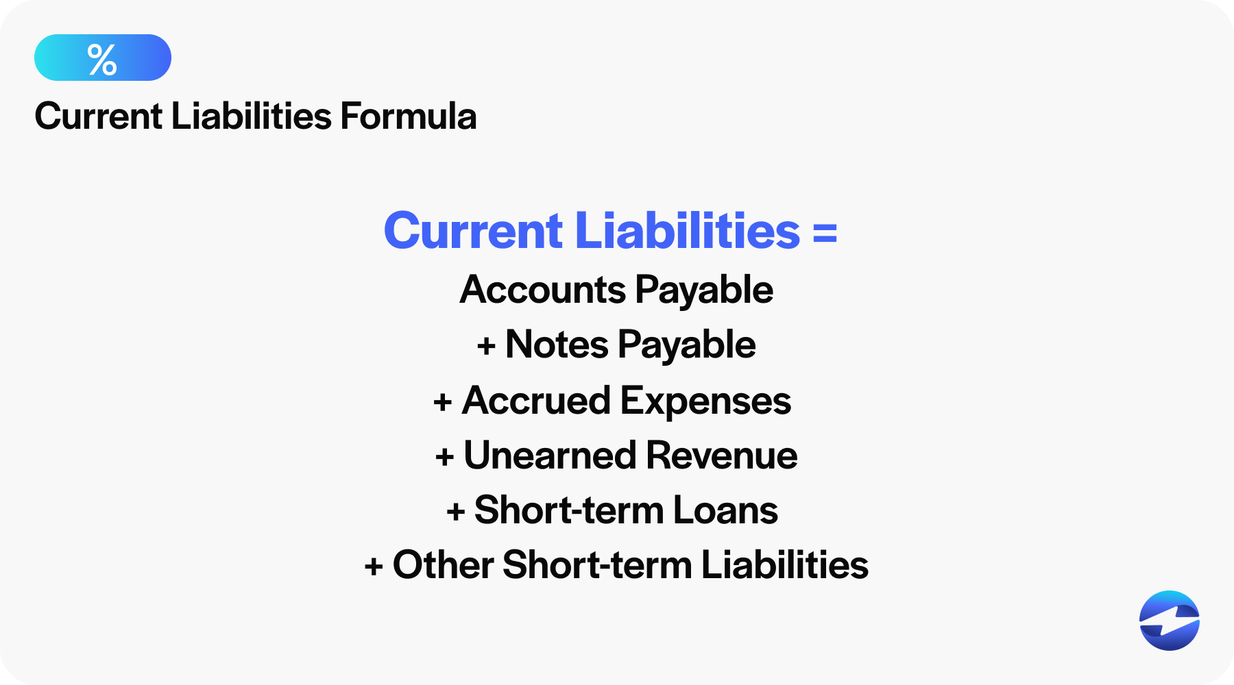 current liabilities formula