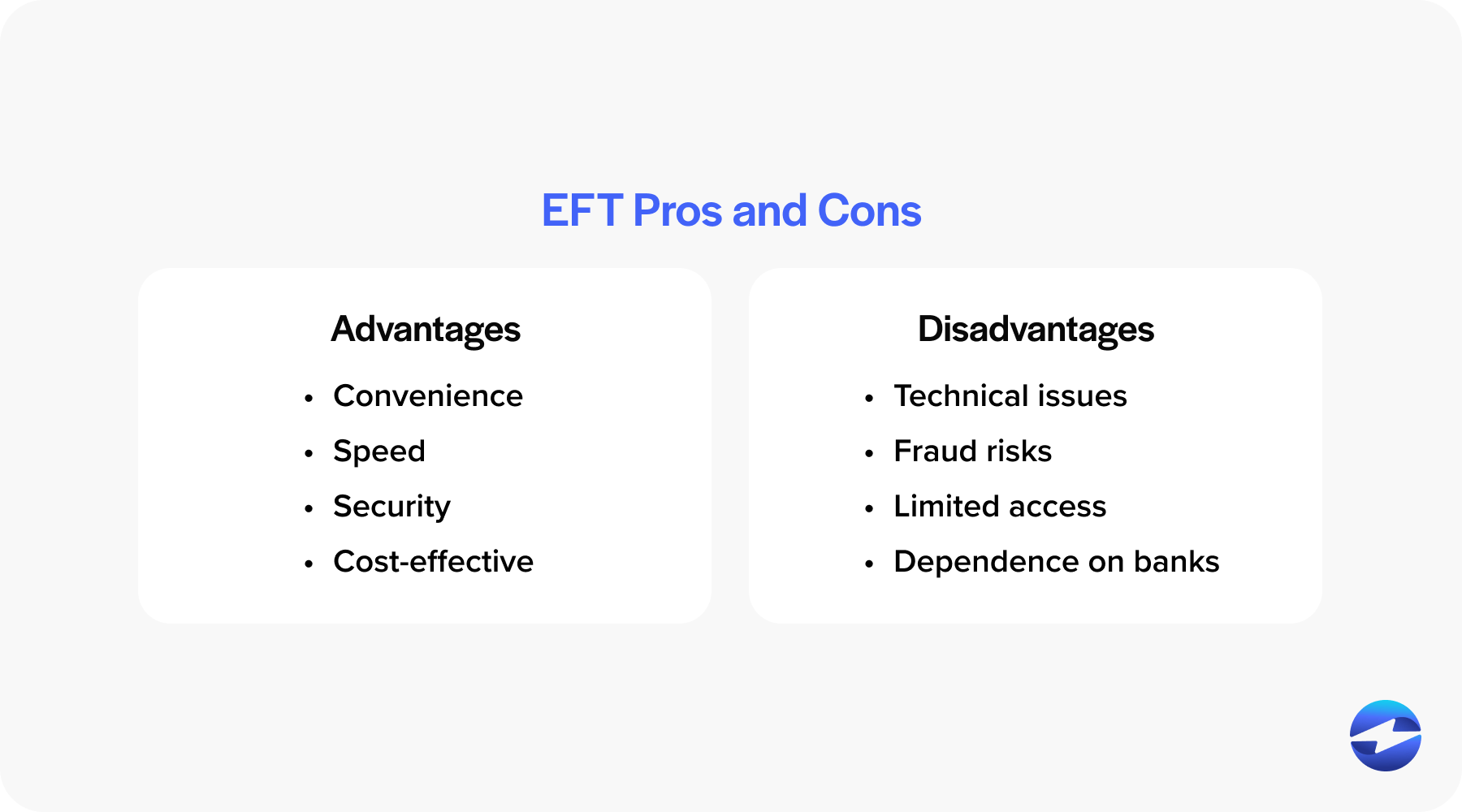 pros and cons of an eft payment