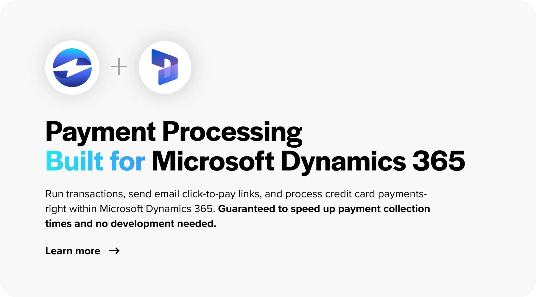 microsoft dynamics credit card processing