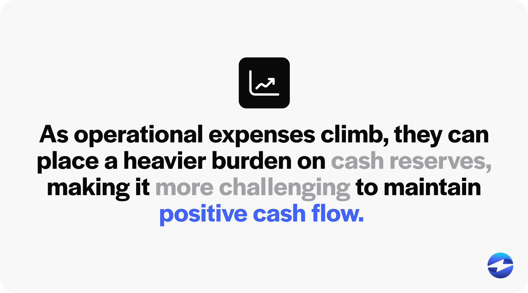 elevated operational expenses effect cash flow