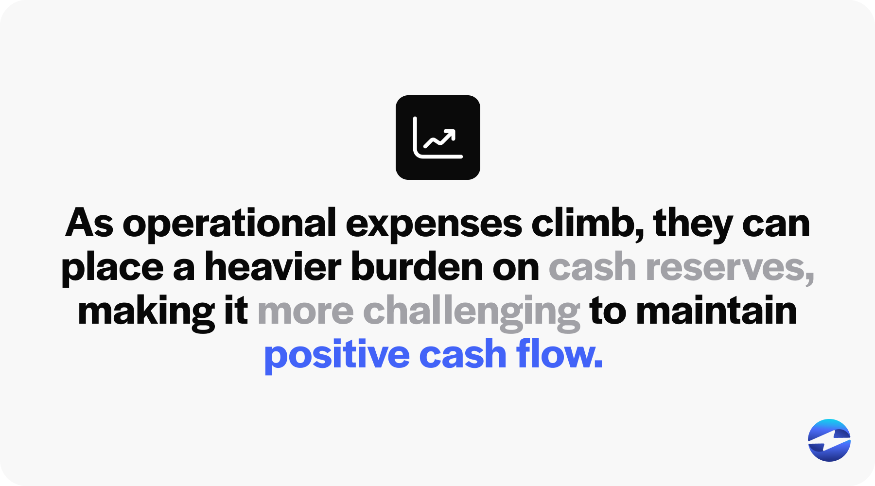 elevated operational expenses effect cash flow