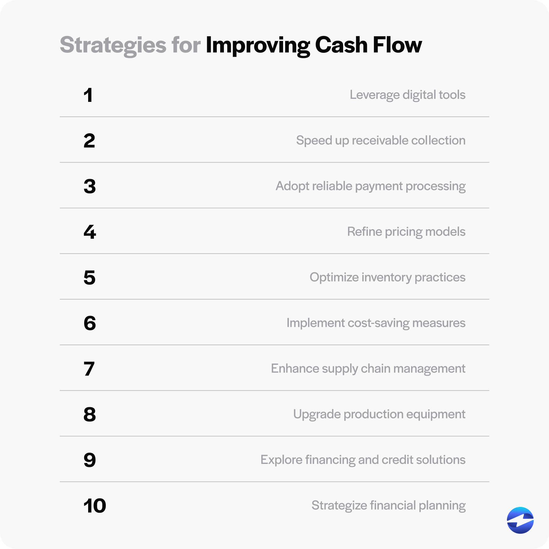 how to improve cash flow