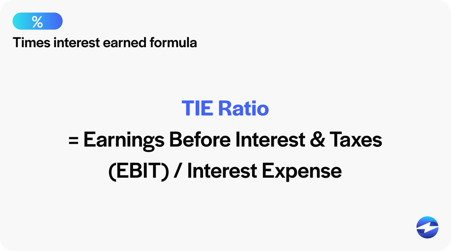 times interest earned formula