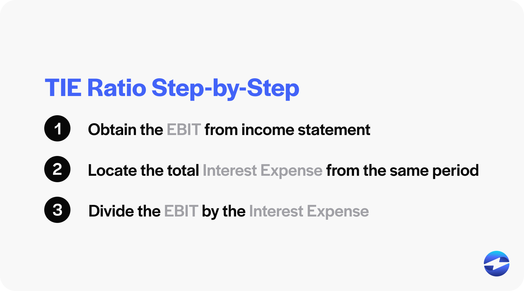 tie ratio step by step