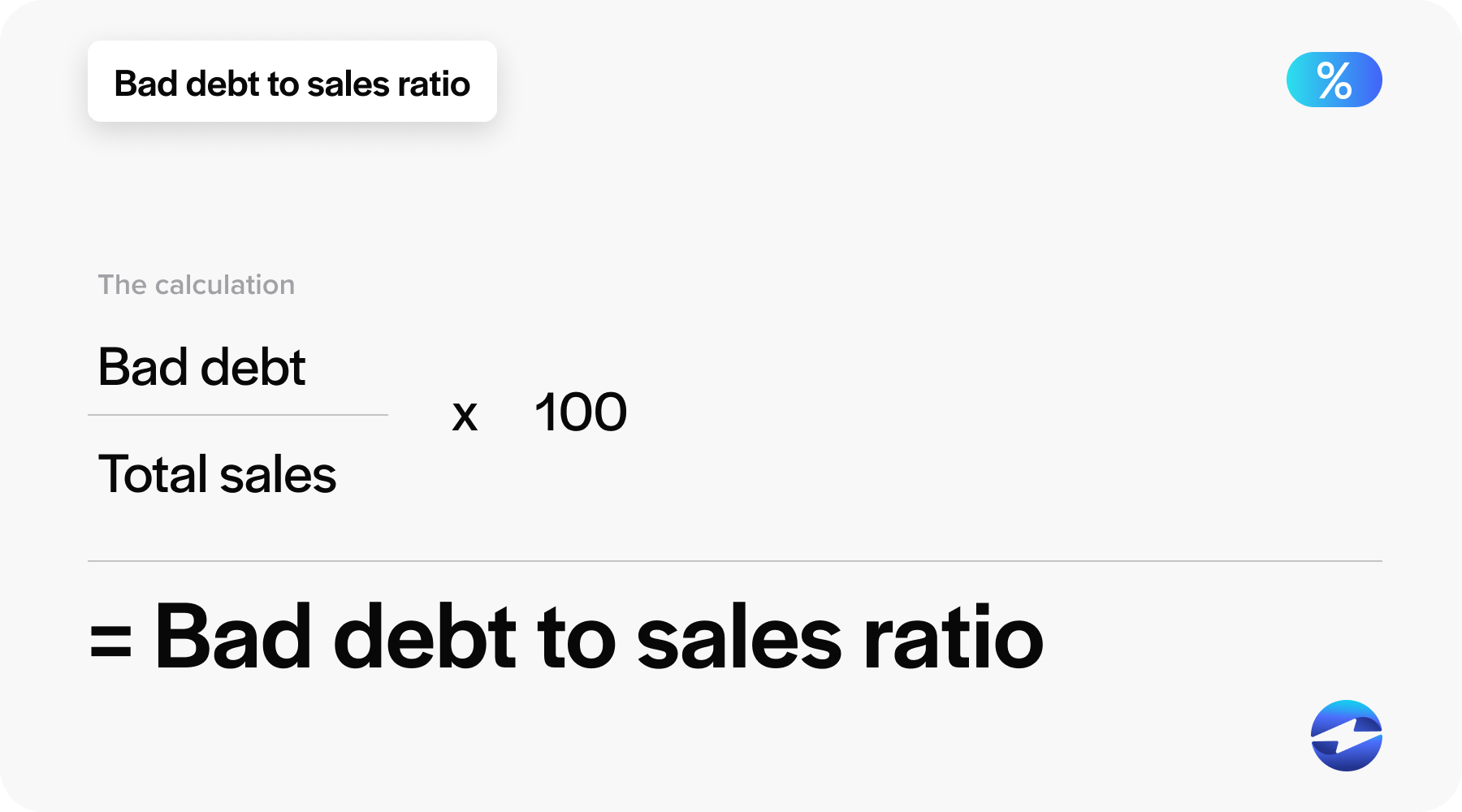 Bad debts to sales formula