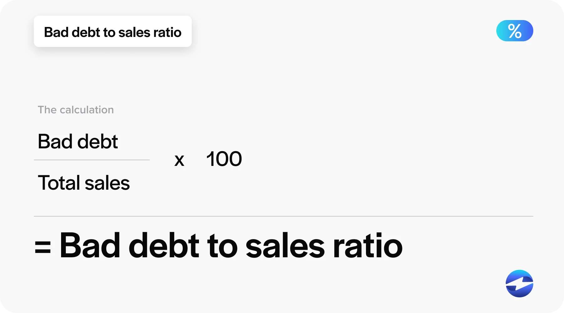 Bad debts to sales formula