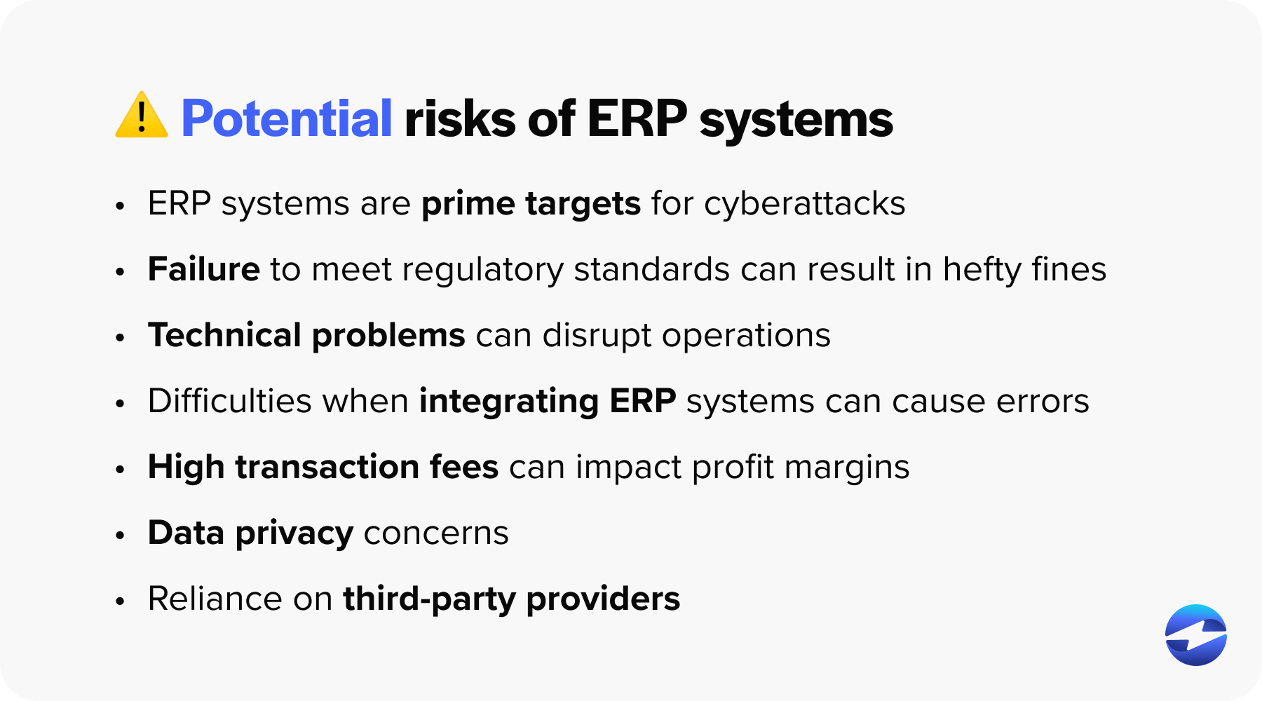 risks of erp systems