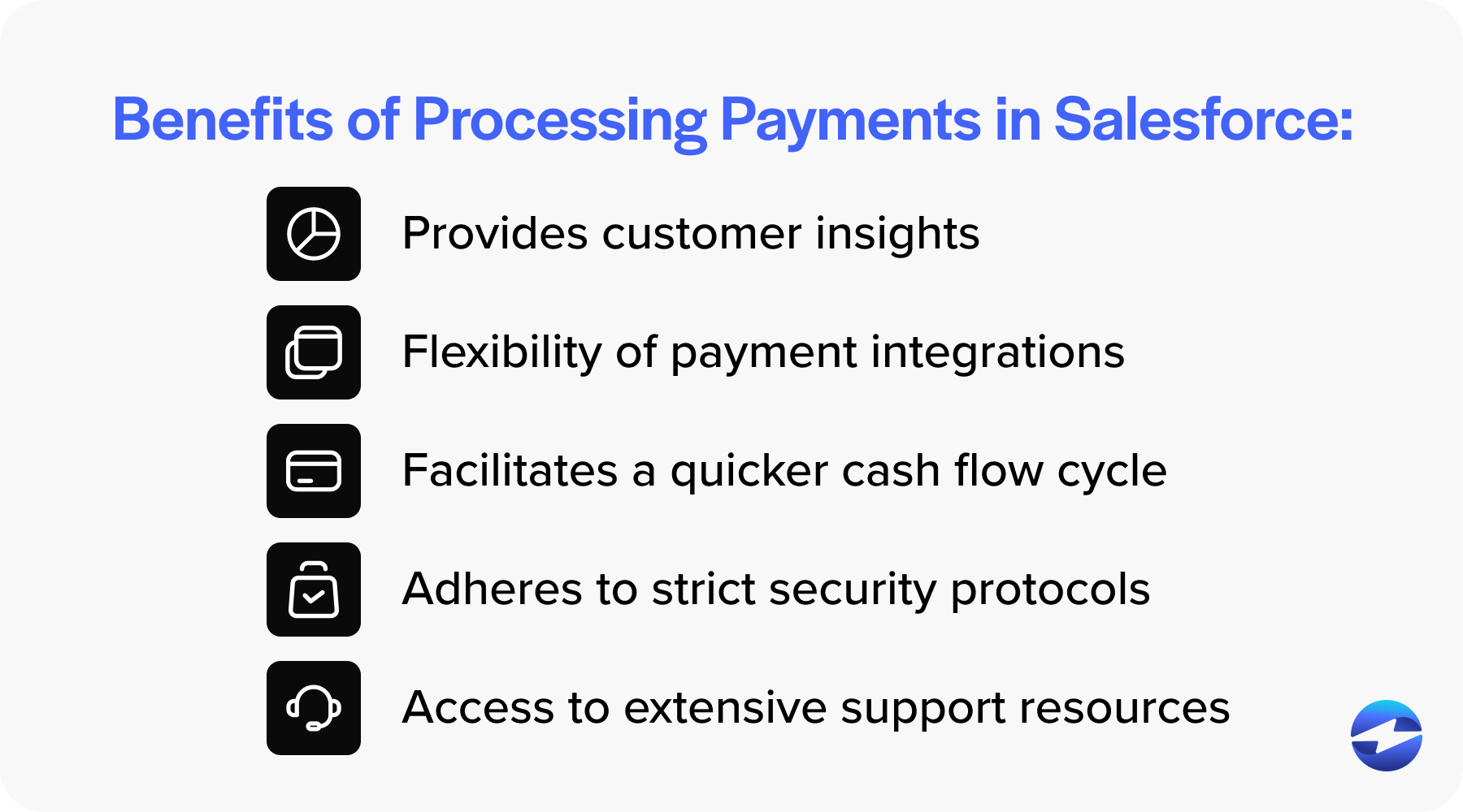 Benefits of salesforce payment processing